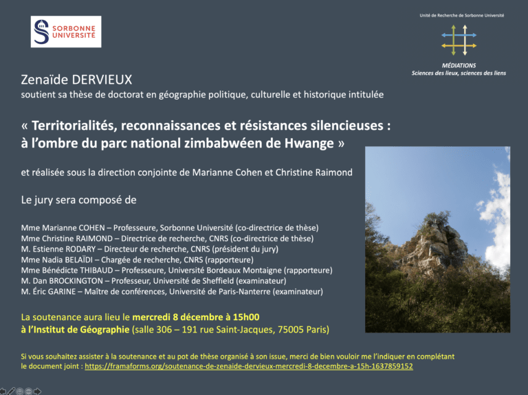 Read more about the article Soutenance de thèse de Zenaïde DERVIEUX 8 déc. 2021