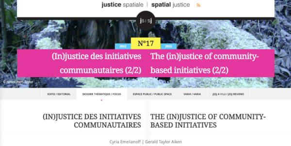 Zénaïde Dervieux publie dans Justice spatiale|Spatial justice