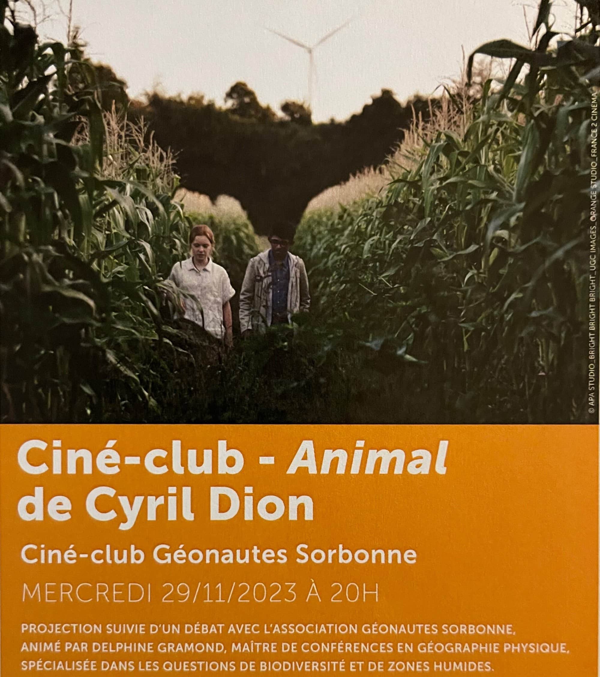 Lire la suite à propos de l’article Delphine Gramond a participé A un « Ciné-Débat » Le 29 Novembre 2023 sur le film «Animal » de Cyril Dion