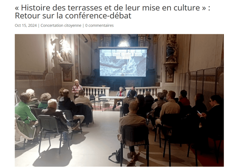 Lire la suite à propos de l’article Histoire des terrasses et de leur mise en culture, Conférences-débat organisées par l’association Remontons La Roya