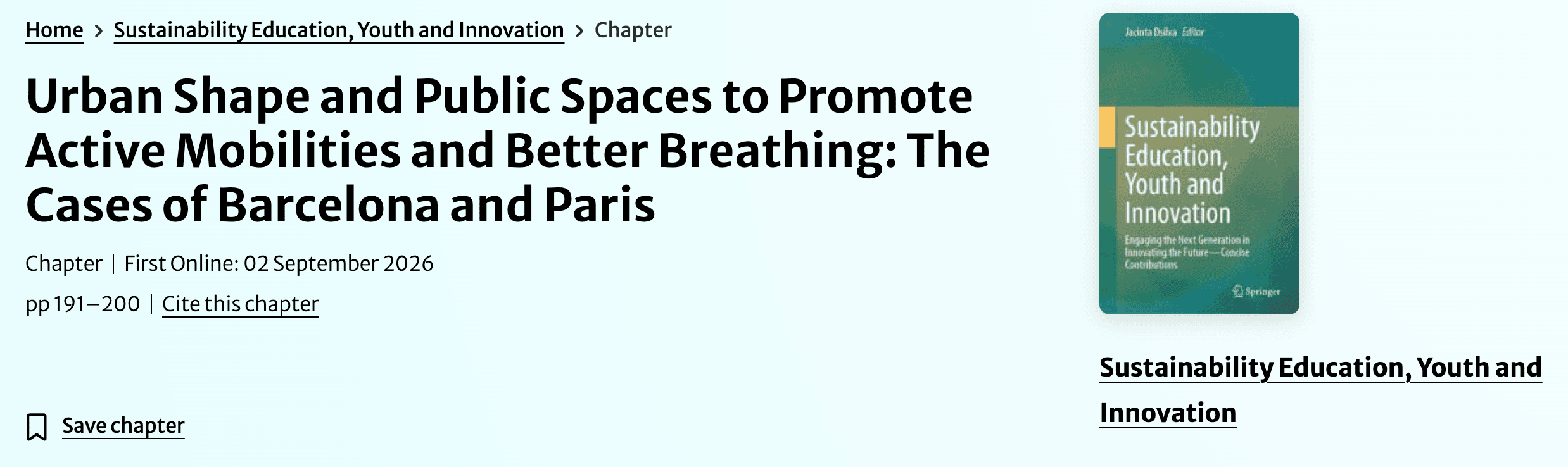 Lire la suite à propos de l’article Patrizia Ingallina et Marco Carlotti publient un chapitre sur les relations entre forme urbaine historique et mobilités actives